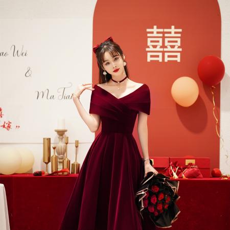 LI8066# 敬酒服新娘结婚...